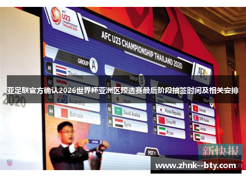 亚足联官方确认2026世界杯亚洲区预选赛最后阶段抽签时间及相关安排